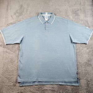 Adidas Polo Shirt Men's 2XL Short Sleeves ClimaLite VTG Y2K Golf Cotton Blend